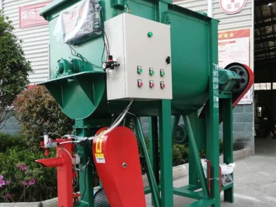 臥式豬飼料雞飼料粉碎混合攪拌機 螺帶攪拌機飼料攪拌機混合機